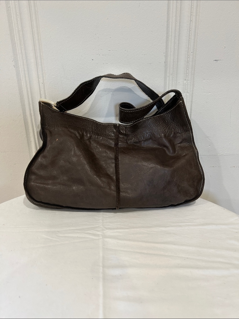 Everyday Dark Brown Leather Shoulder Tote